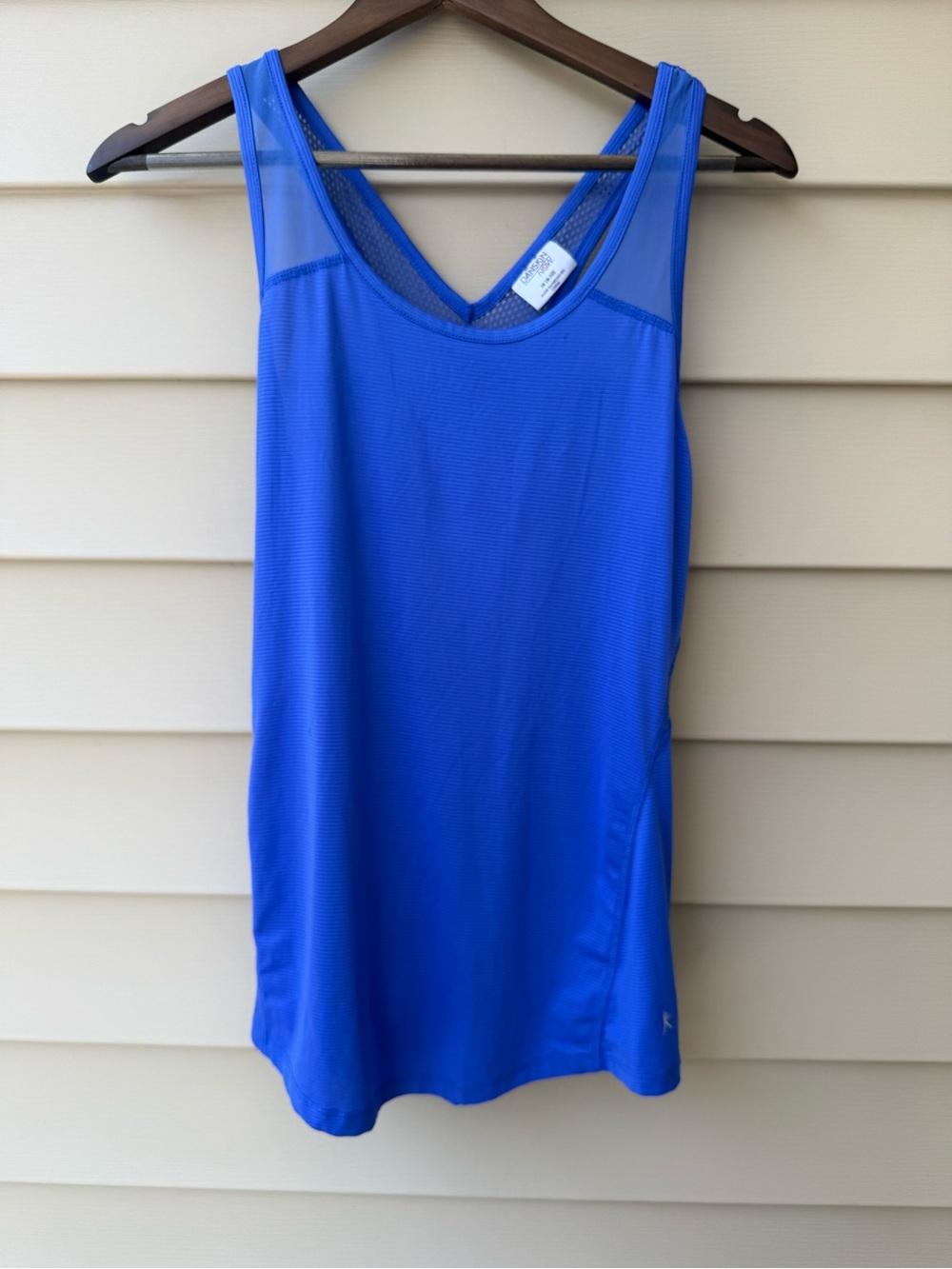 Danskin Now Blissful Blue Mesh Racerback Athletic Tank Top Size Medium 8/10